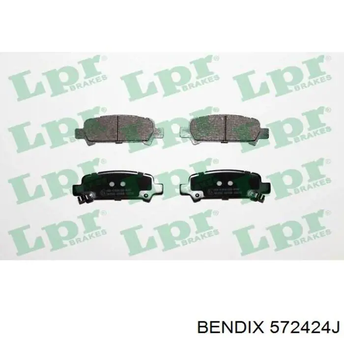 Задні гальмівні колодки 572424J Jurid/Bendix