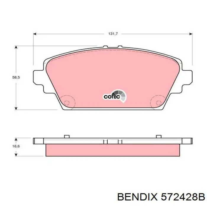 Гальмівні колодки Jurid/Bendix 572428B ціна, від 19.06 USD