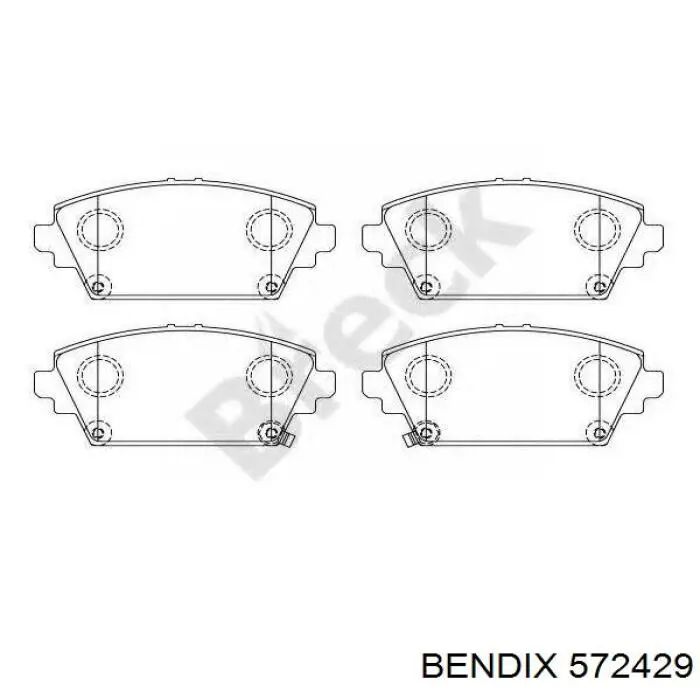 Купити 572429 Jurid/Bendix Колодки гальмівні передні, дискові