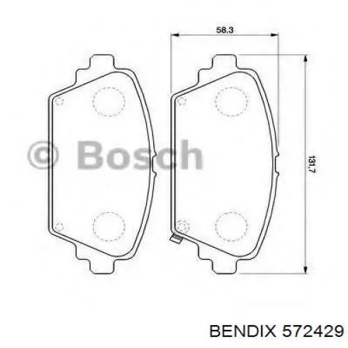 572429 Jurid/Bendix Передні гальмівні колодки