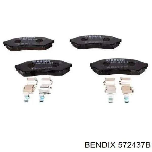 572437B Jurid/Bendix Передні гальмівні колодки