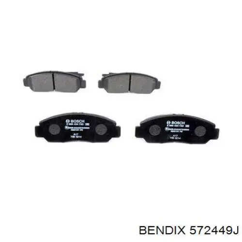572449J Jurid/Bendix Передні гальмівні колодки