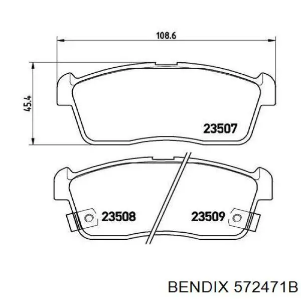 Купити 572471B Jurid/Bendix Колодки гальмівні передні, дискові