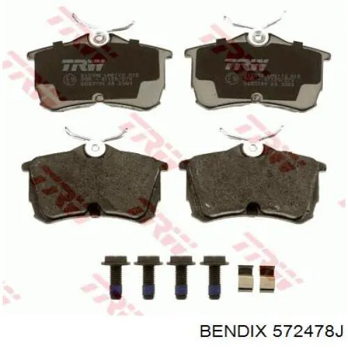 572478J Jurid/Bendix Колодки гальмівні задні, дискові