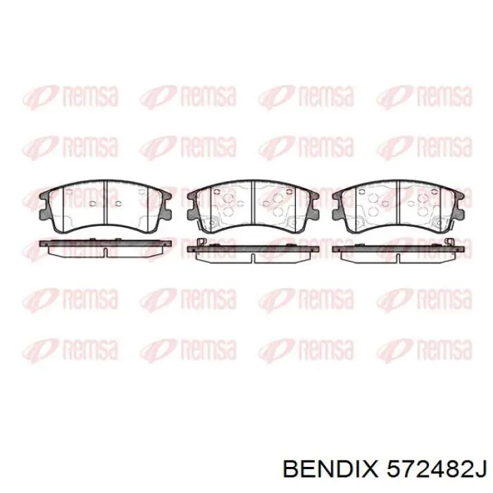 Тормозні колодки Jurid/Bendix 572482J