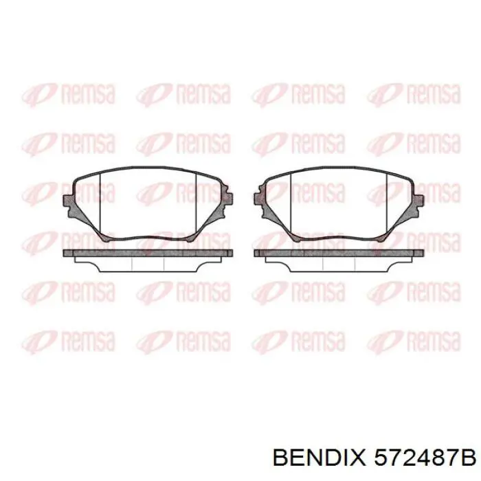 Гальмівні колодки Jurid/Bendix 572487B ціна, від 21.51 USD