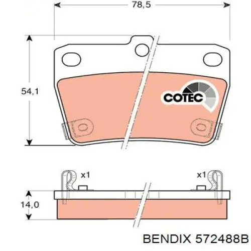 Купити 572488B Jurid/Bendix Задні колодки