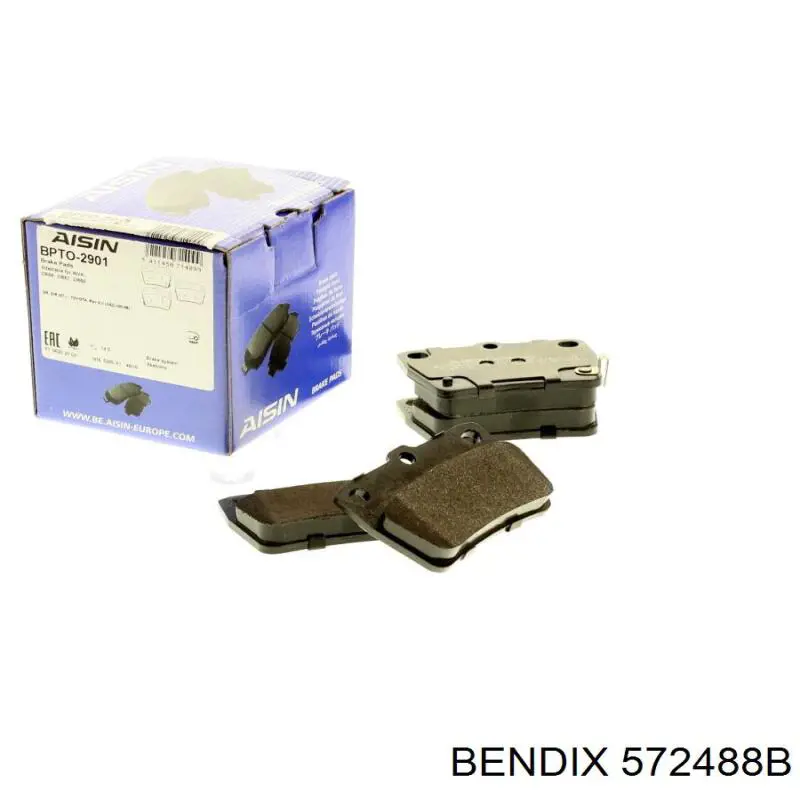 Задні гальмівні колодки 572488B Jurid/Bendix