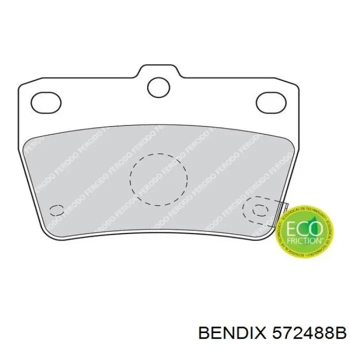 Задні дискові колодки Jurid/Bendix 572488B