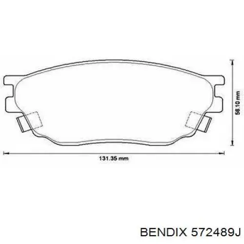 Колодки гальмівні передні, дискові 572489J Jurid/Bendix