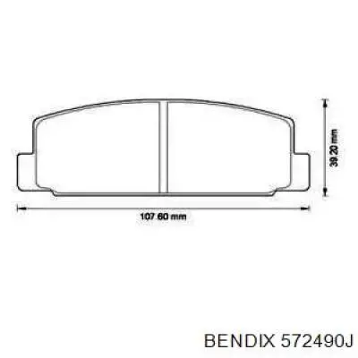 Задні гальмівні колодки Jurid/Bendix 572490J ціна, від 18.01 USD