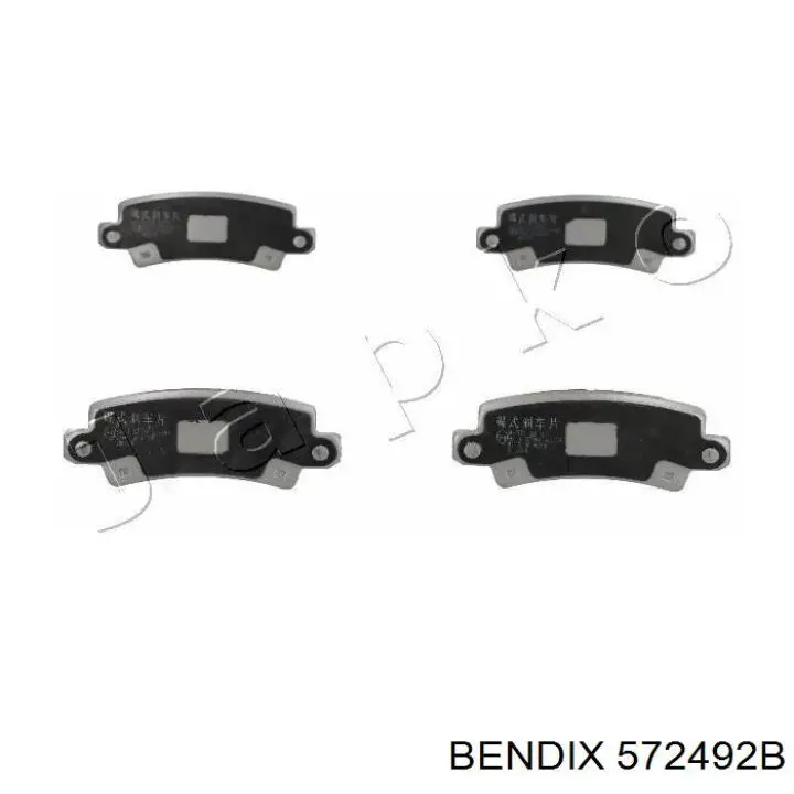 Задні гальмівні колодки 572492B Jurid/Bendix