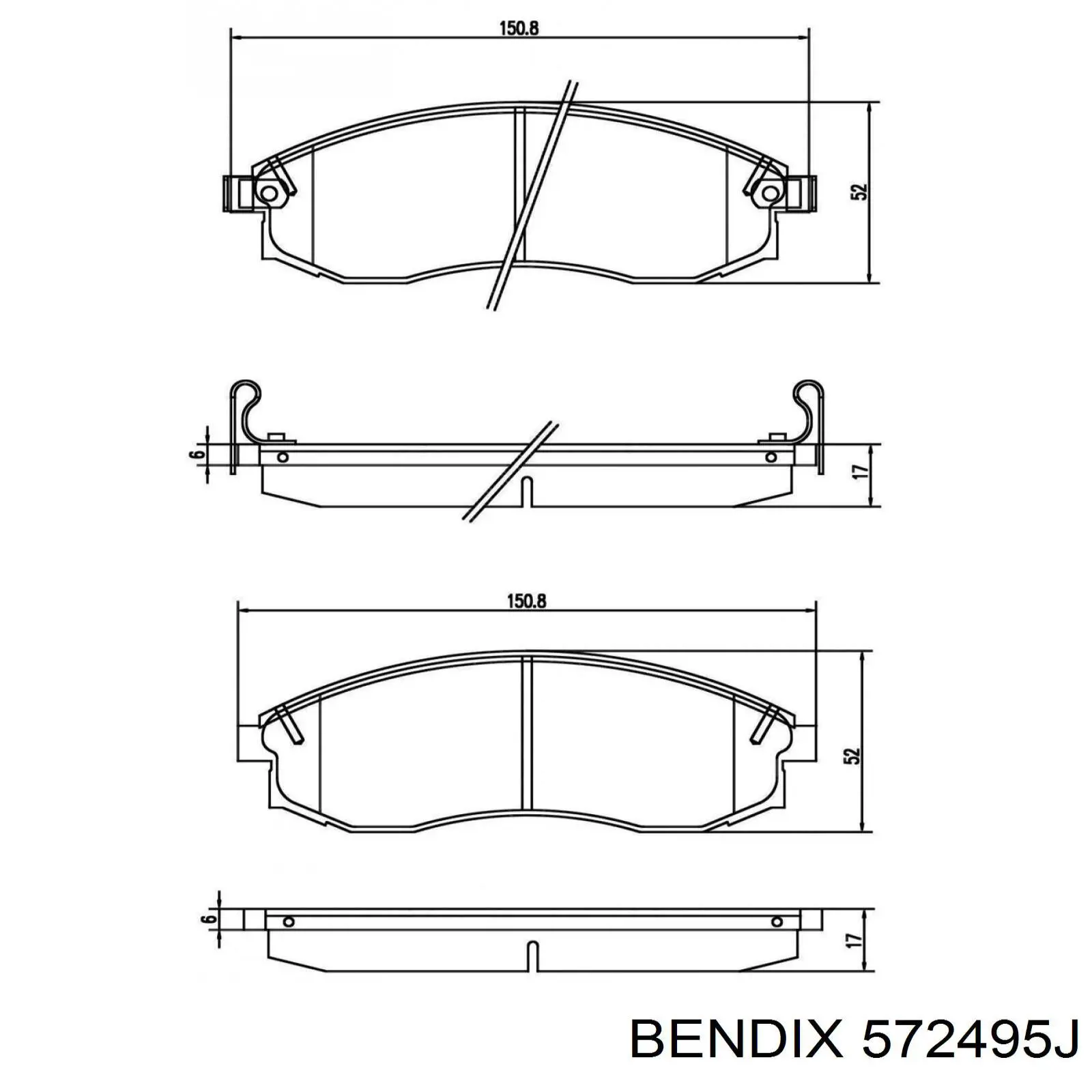 Купити 572495J Jurid/Bendix Колодки гальмівні передні, дискові