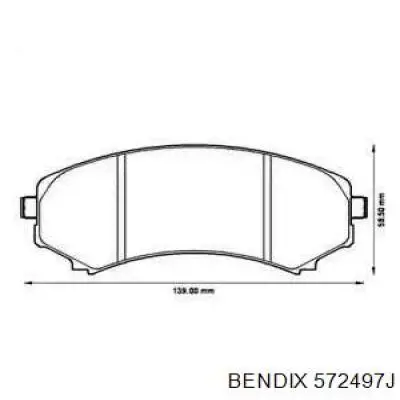 Гальмівні колодки Jurid/Bendix 572497J ціна, від 25.28 USD