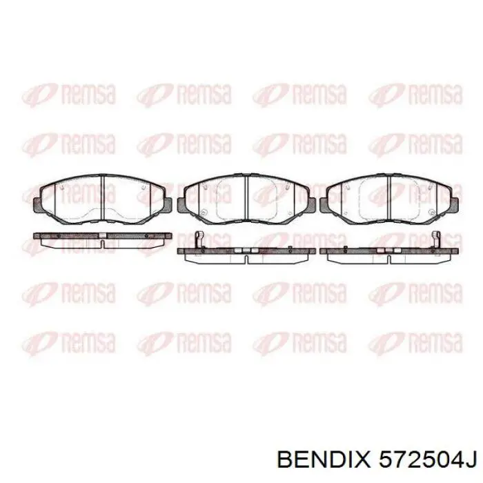572504J Jurid/Bendix Передні гальмівні колодки