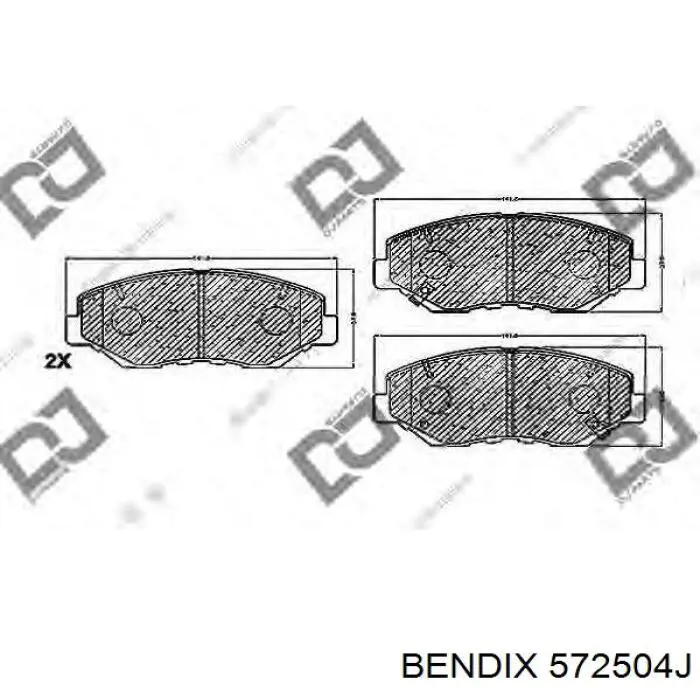 Купити 572504J Jurid/Bendix Колодки гальмівні передні, дискові