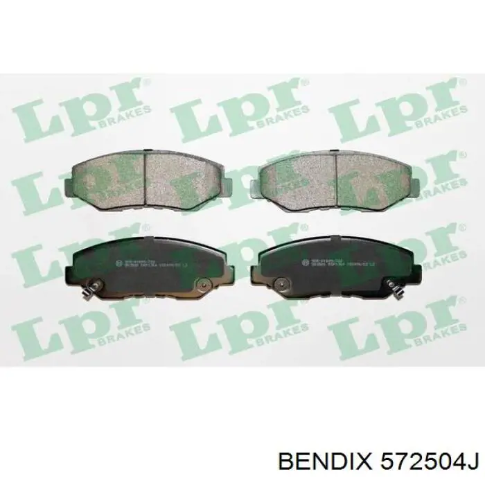 Передні тормозні колодки 572504J Jurid/Bendix