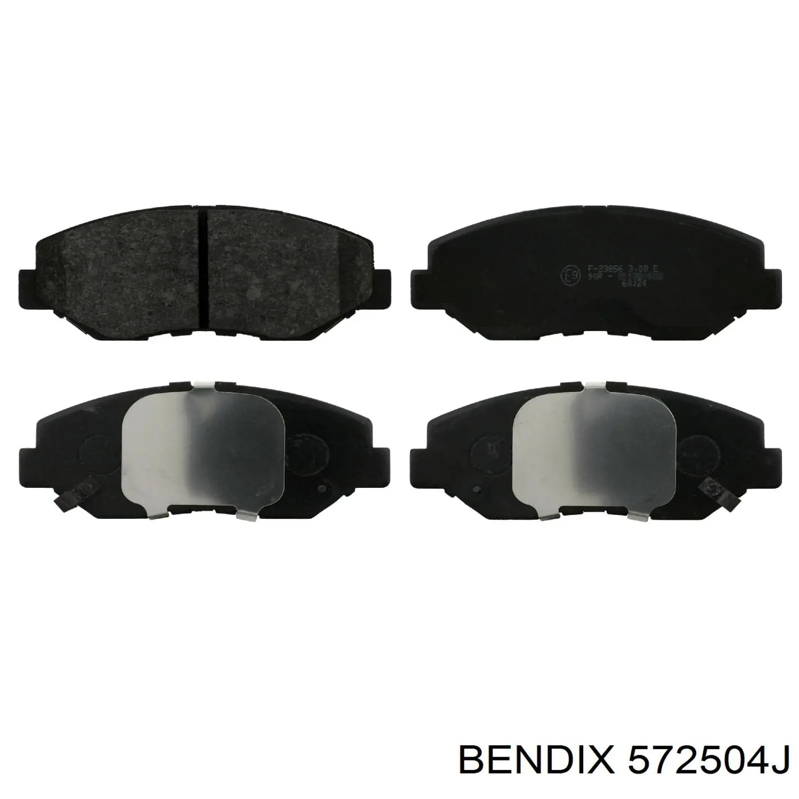 572504J Jurid/Bendix колодки гальмівні передні, дискові