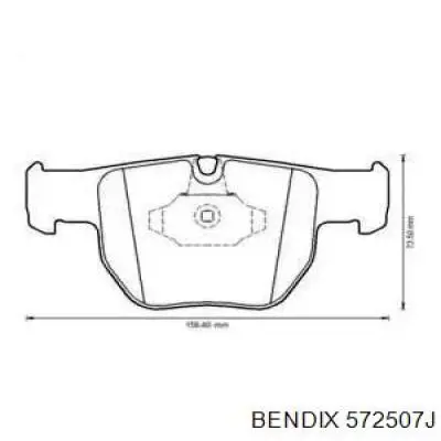 Колодки гальмівні передні, дискові 572507J Jurid/Bendix