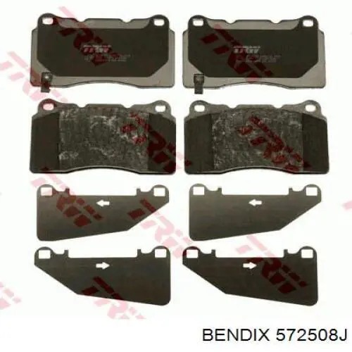 572508J Jurid/Bendix Передні гальмівні колодки