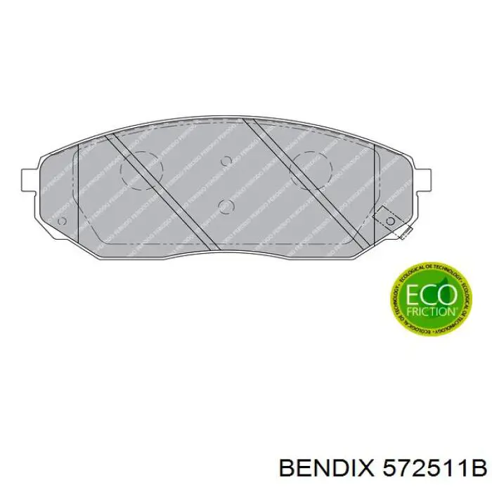 Купити 572511B Jurid/Bendix Колодки гальмівні передні, дискові
