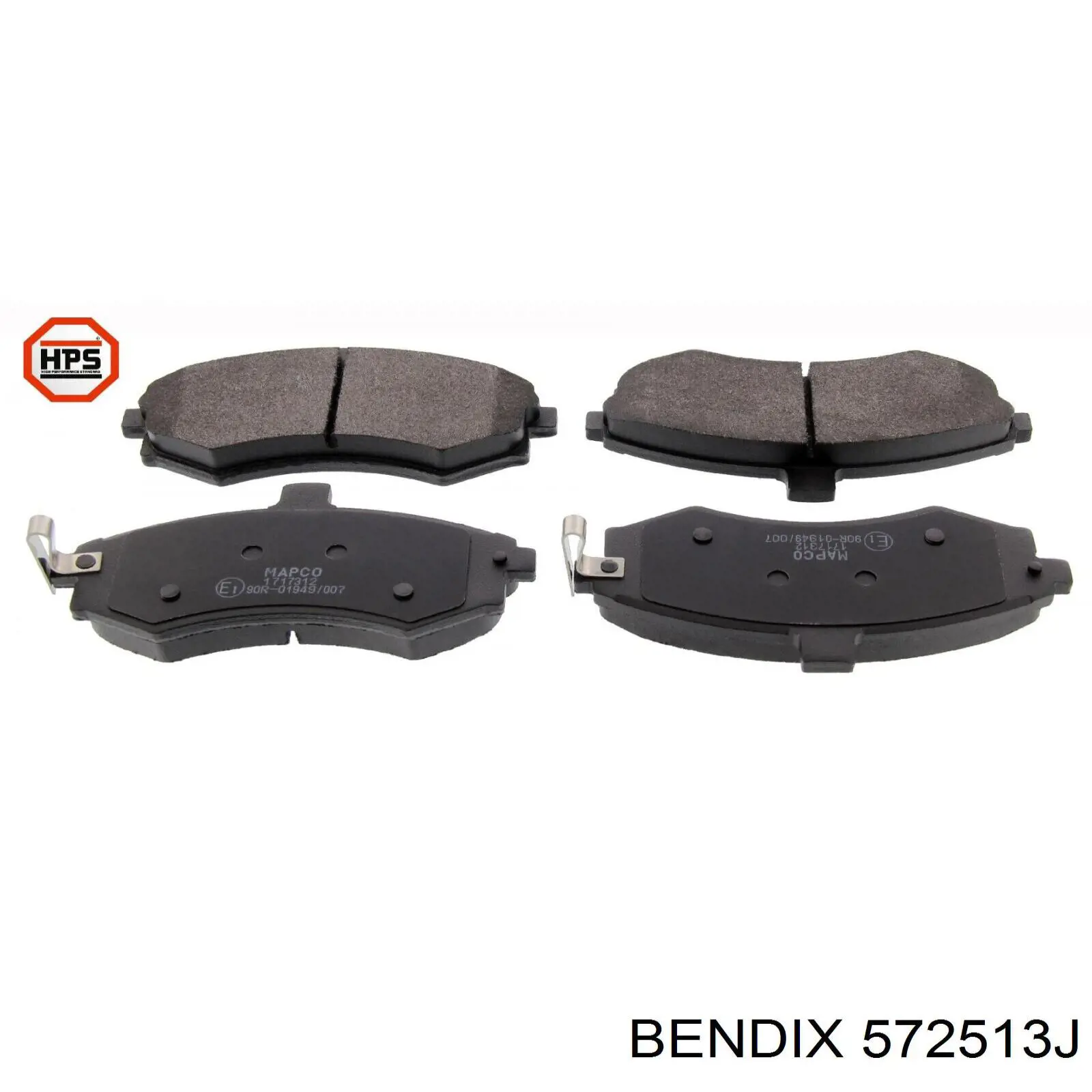 572513J Jurid/Bendix колодки гальмівні передні, дискові