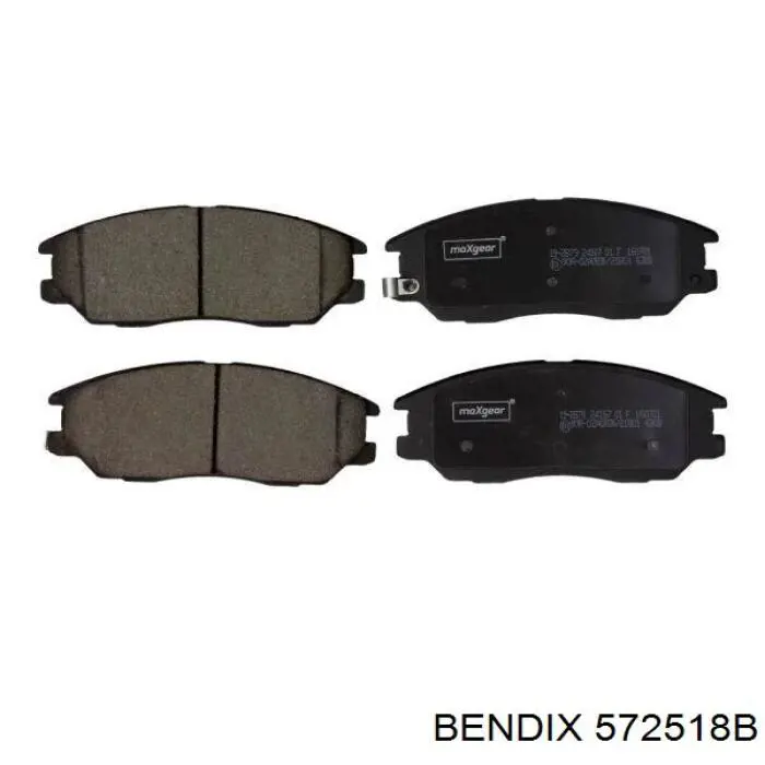 572518B Jurid/Bendix колодки гальмівні передні, дискові