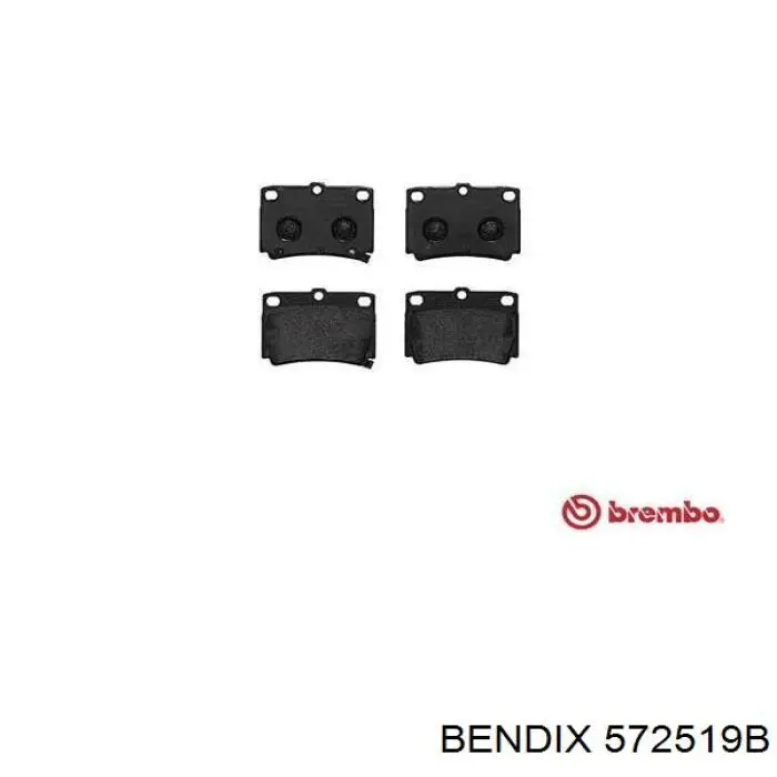 572519B Jurid/Bendix Колодки гальмівні задні, дискові