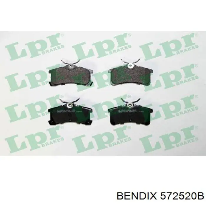 Задні гальмівні колодки Jurid/Bendix 572520B ціна, від 20.04 USD