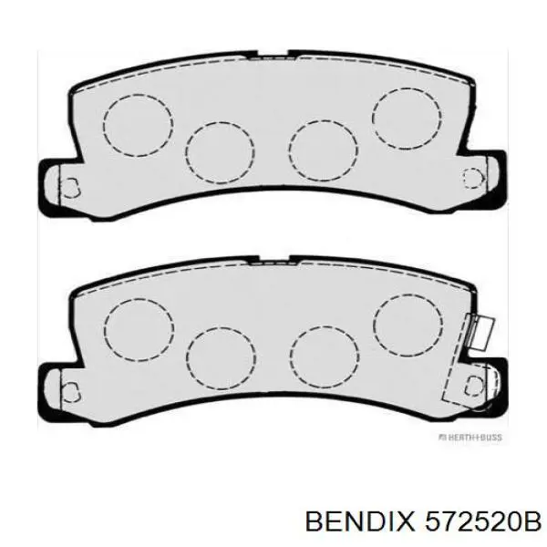 Купити 572520B Jurid/Bendix Задні колодки