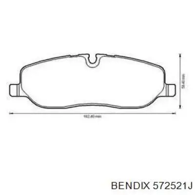 Гальмівні колодки Jurid/Bendix 572521J ціна, від 36.73 USD