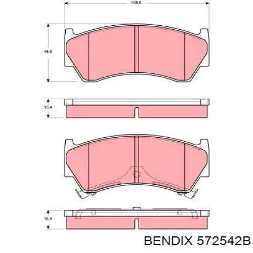 Купити 572542B Jurid/Bendix Колодки гальмівні передні, дискові