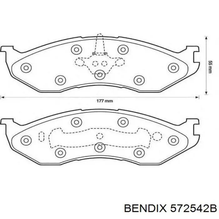 572542B Jurid/Bendix Передні гальмівні колодки
