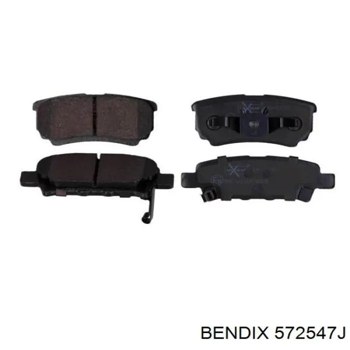 Задні гальмівні колодки 572547J Jurid/Bendix