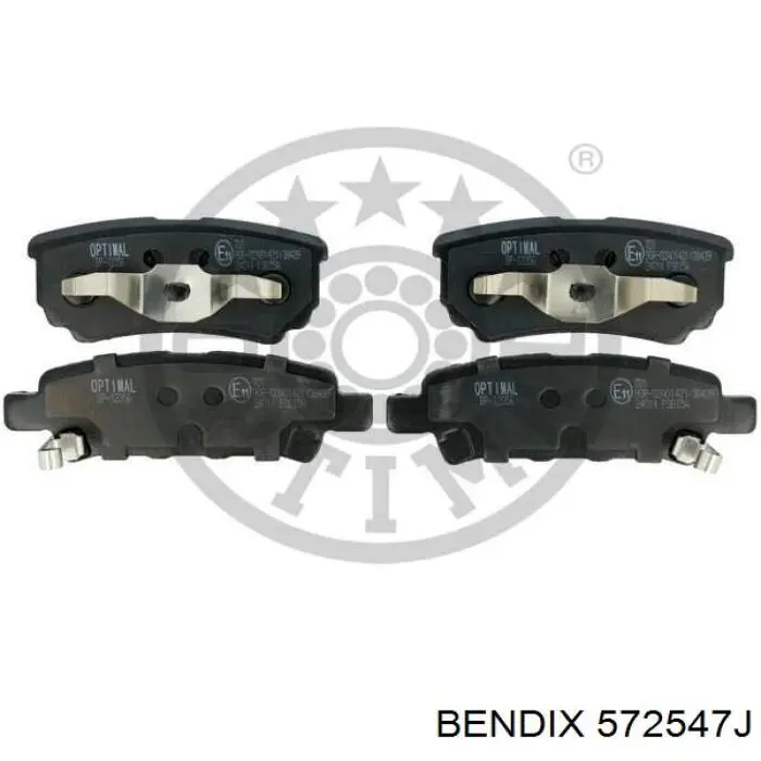 Задні дискові колодки Jurid/Bendix 572547J