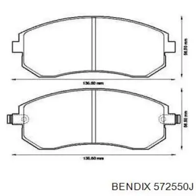 Купити 572550J Jurid/Bendix Колодки гальмівні передні, дискові