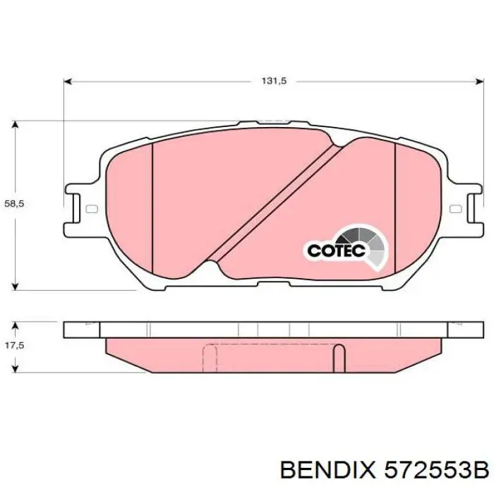 572553B Jurid/Bendix Передні гальмівні колодки