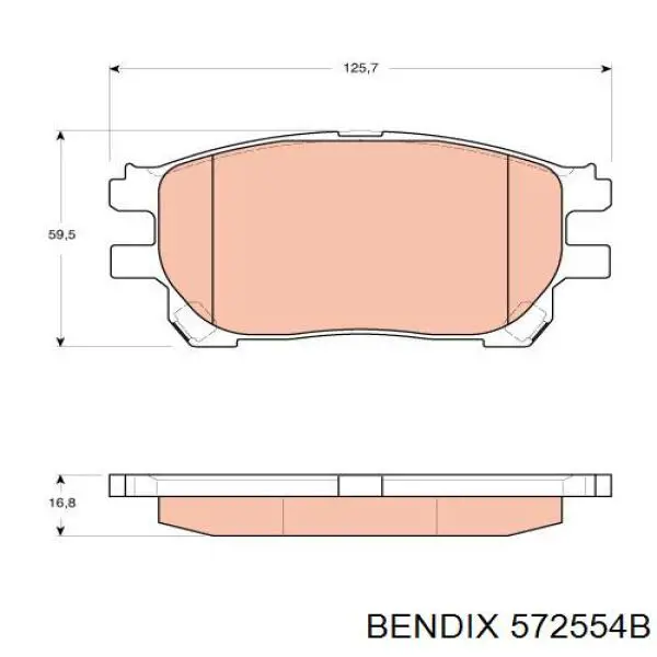 Купити 572554B Jurid/Bendix Колодки гальмівні передні, дискові