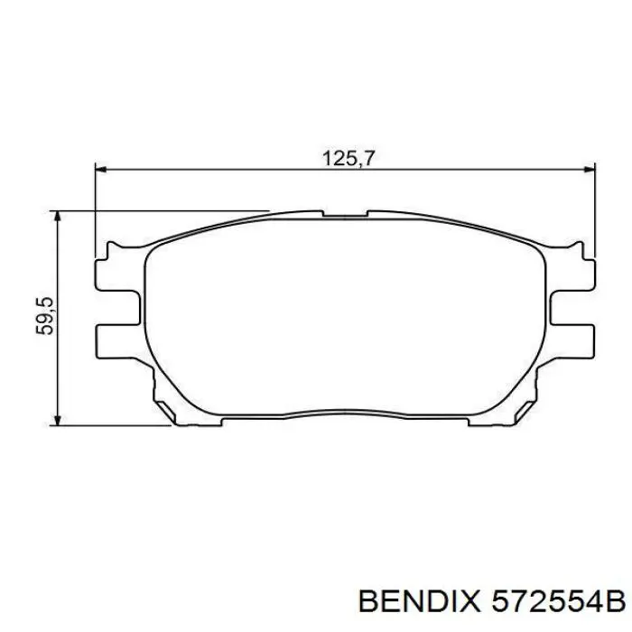 Гальмівні колодки Jurid/Bendix 572554B ціна, від 26.63 USD