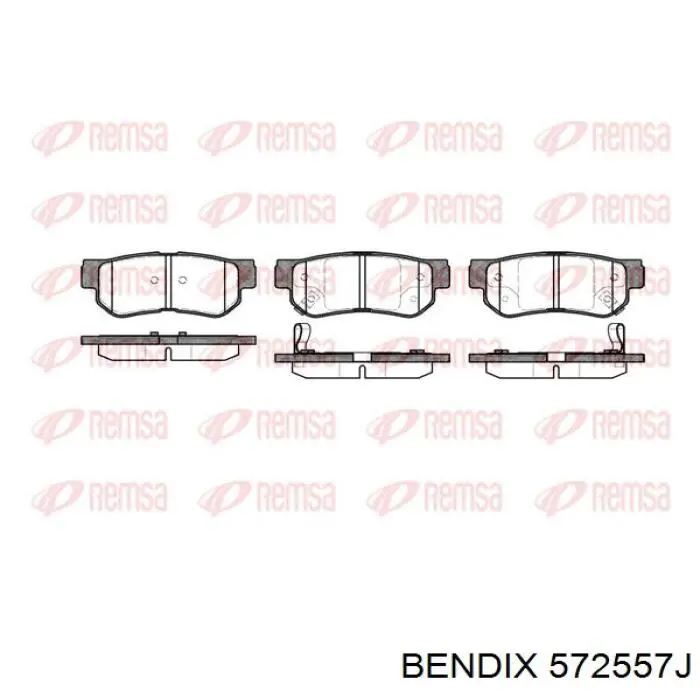 Задні дискові колодки Jurid/Bendix 572557J