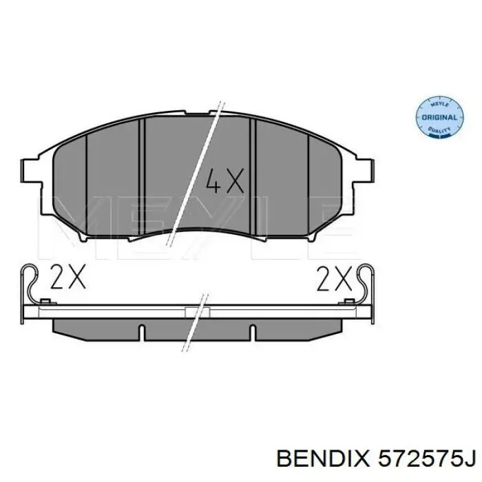 Гальмівні колодки Jurid/Bendix 572575J ціна, від 32.27 USD