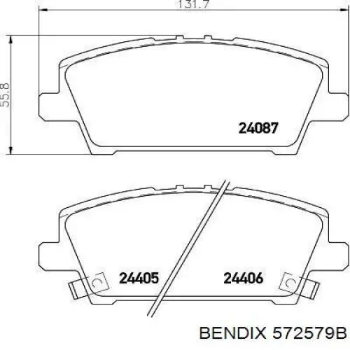 Купити 572579B Jurid/Bendix Колодки гальмівні передні, дискові