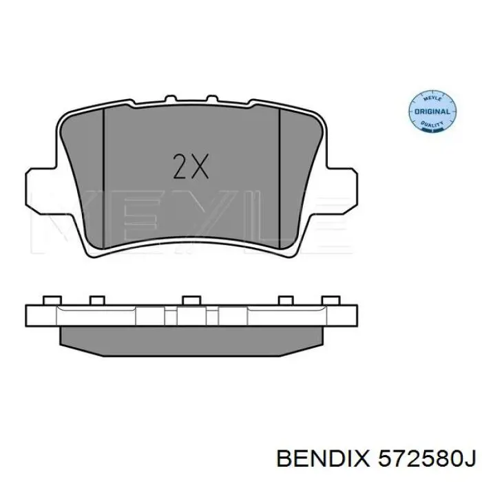 572580J Jurid/Bendix Колодки гальмівні задні, дискові