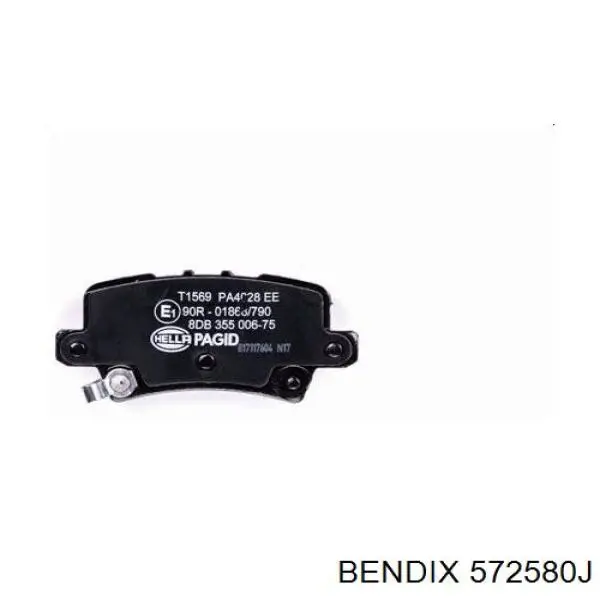 Задні гальмівні колодки 572580J Jurid/Bendix