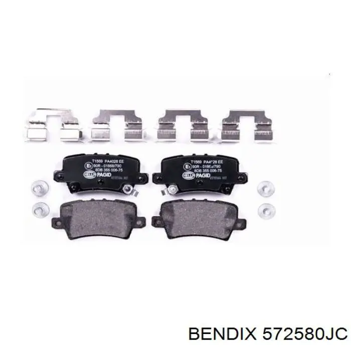 Задні гальмівні колодки 572580JC Jurid/Bendix