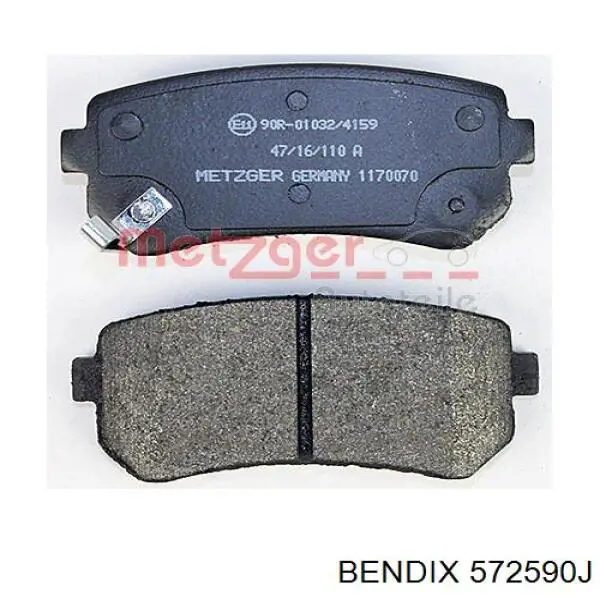 Задні дискові колодки Jurid/Bendix 572590J