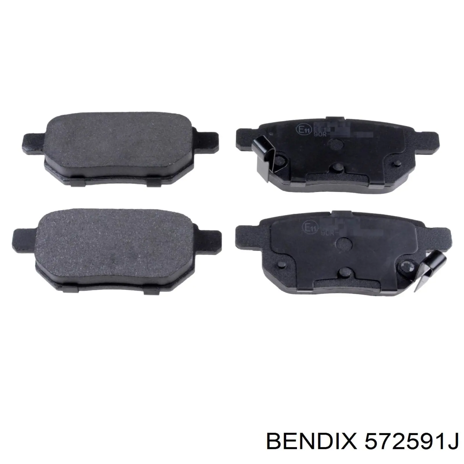 572591J Jurid/Bendix колодки гальмові задні, дискові