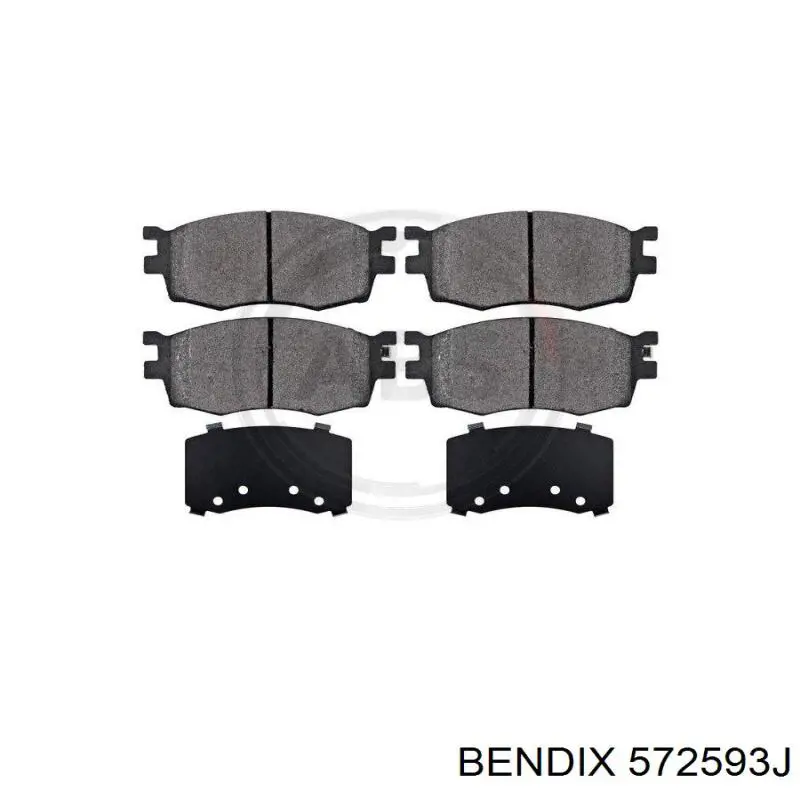 Передні тормозні колодки 572593J Jurid/Bendix