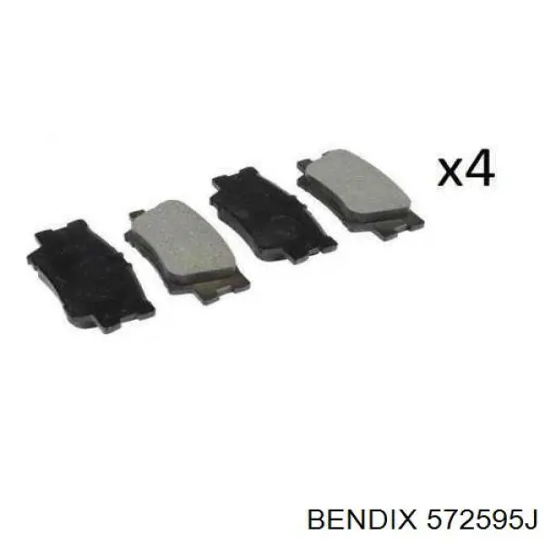 Задні гальмівні колодки 572595J Jurid/Bendix