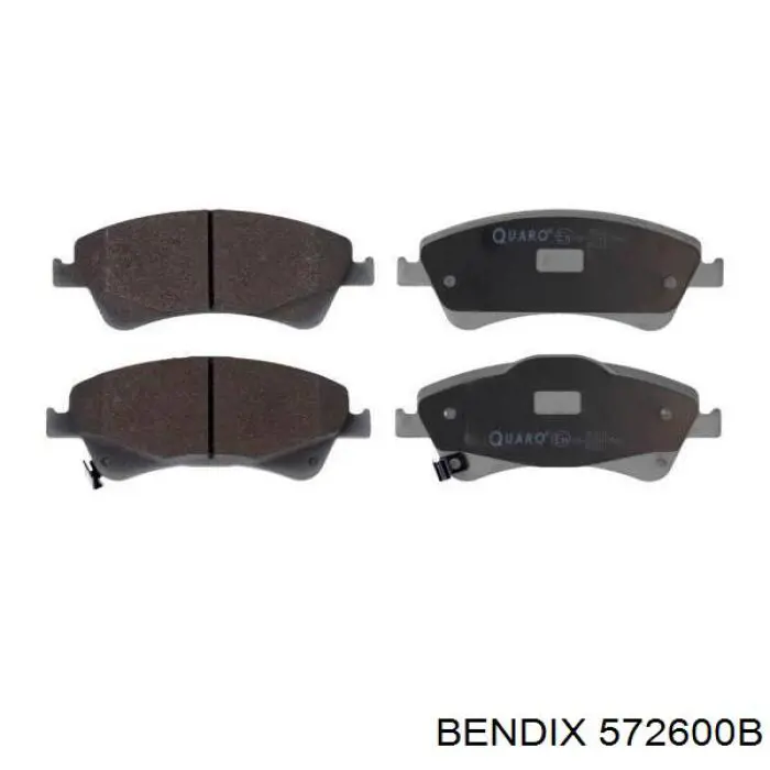 572600B Jurid/Bendix колодки гальмівні передні, дискові